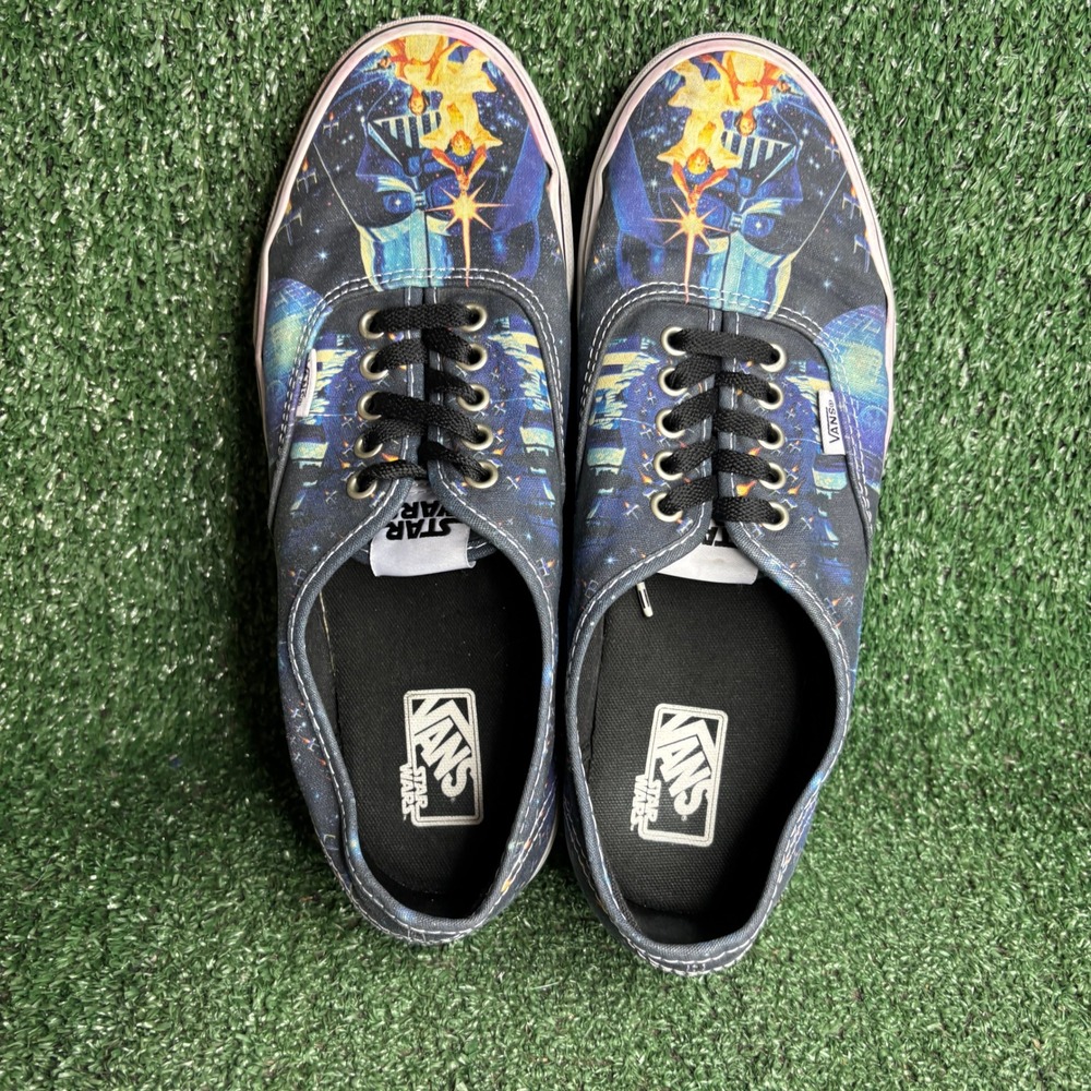 Vans Authentic Star Wars A New Hope Poster Print Canvas Sneakers Blue Mens 10.5 - Picture 5 of 9